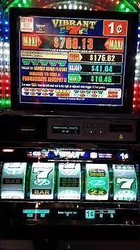 Konami Advantage 5: Vibrant 7's slot- Free Spins Bonus round, free games