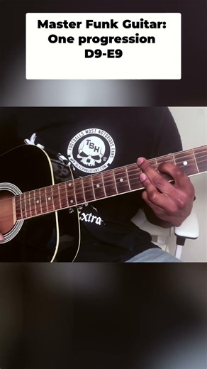 Learn Funk Guitar The Ultimate One Chord Groove! Funk Guitar with E9–D9 Groove 🎸 #FunkGuitar #Shorts