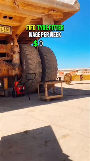FIFO Tyre Fitters 💪 Big wheels, big money, bigger grind. These legends keep the heavy gear rolling — often pulling 12-hour shifts in the heat, dust, and red dirt. It’s not just changing tyres; it’s handling machines worth millions. One busted tyre can shut a site down — that’s why they earn every cent. #fifo #fifoaustralia #fifolife #mining #mininglife #tyre #tyrefitter #reel #reels #viral #virals | FIFO Australia