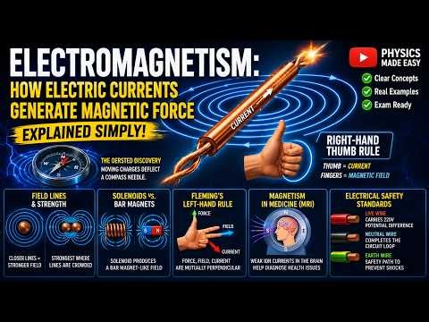 Electromagnetism Explained in Easy Language| How Electric Current Creates Magnetic Field |