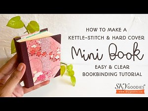 Easy Book Binding Tutorial, with Kettle Stitch and Hard Cover: No special tools needed #bookbinding