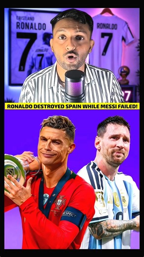 RONALDO DESTROYED SPAIN WHILE MESSI FAILED! 🤯