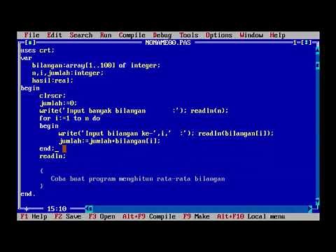 6.2 Free Pascal Tutorial - Array 1 Dimensi (Menghitung rata-rata)