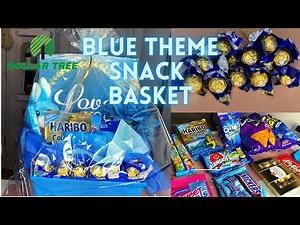 DOLLAR TREE DIY // Blue Theme Gift Basket On A Budget // Great Gift For ANY Occasion
