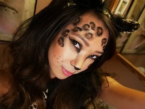 Leopard Halloween Costume Makeup Tutorial