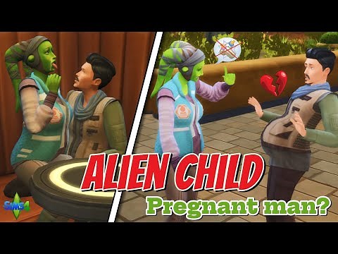 Alien Child | Pregnant man? | Love in space | PREGNANCY & BIRTH Vlog | The Sims 4