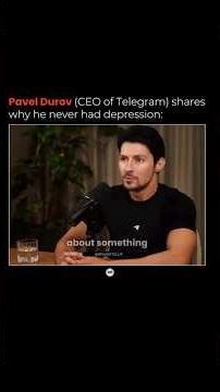 Pavel Durov’s Secret to NEVER Being Depressed 🧠 #shorts #paveldurov #motivation #inspiration