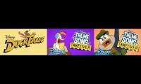 Mix of 3 videos from youtube : DuckTales Theme Song Mashup