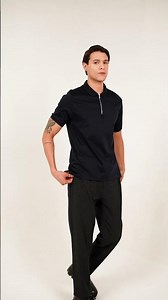 TENHEM Luxury Zipper Polo T-shirt for Men | Mercerised Pique Polo Tshirt