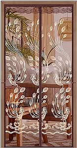 Mesh Magnetic Screen Door, Sliding Door Screen Magnet Closure Curtain for Front Back Patio Balcony, Hands Free Screen Partition, Bug Free Heavy Duty (37.5 * 83 Inch)