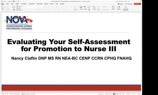 Evaluating Your Self Assessment for Promotion to Nurse III