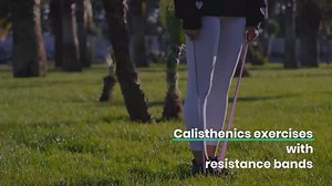 Calisthenics exercises with resistance bands