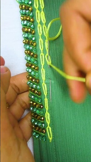 Elegant Handmade Border Lace Embroidery Design 💫 #diy #embroidery #tutorial