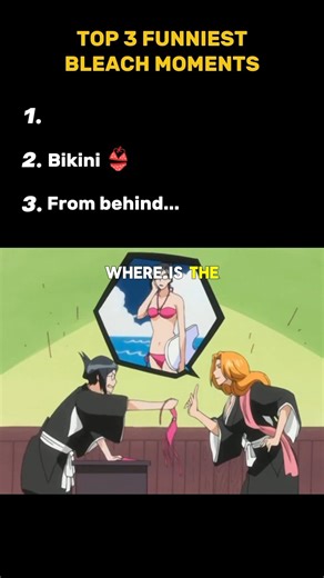 Top 3 funniest bleach moments #anime #funny #funnymoments #funnyshorts #bleach #bleachanime