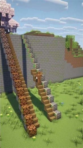 Minecraft Stairs But Make It Automatic ↗️ #minecraft #shorts #mi