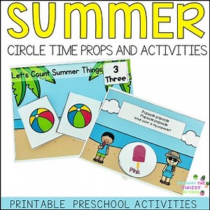 Summer Circle Time Activities Props Games |Preschool Toddler Learning Ideas