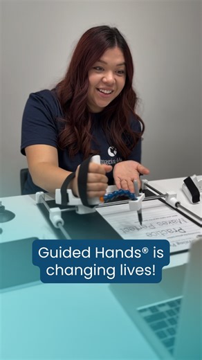 ImaginAble Solutions | Guided Hands | Discover how Guided Hands® is changing lives by helping individuals with limited hand mobility write, draw, paint, and access touch screen... | Instagram