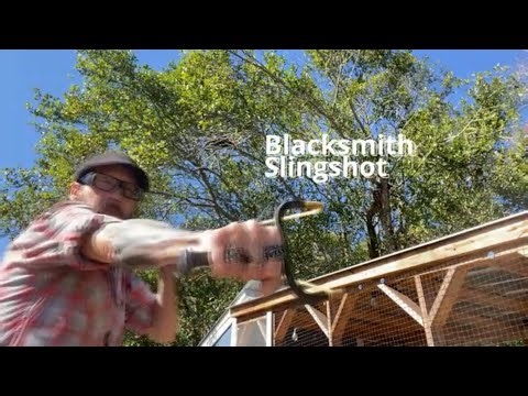 Testing handmade slingshot!