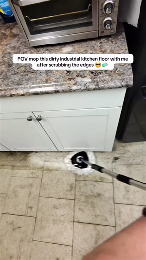 Brandon the cleaner on Instagram: "I guess I gotta scrub the whole thing now 😅 POV dawn mop this dirty industrial kitchen floor with me after bleach scrubbing the edges 😎🧼 with dirty water dump! 💦 #clean #cleaning #cleaningpov #dirtywaterdump #mopping #metaraybans #cleantok #cleaningbusiness #cleaningasmr #wetmop #scrubbing #scrubbingasmr #cleaningaccount #floorscrubber #industrialcleaning #commercialcleaning #fblifestyle"