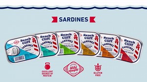 Beach Cliff Wild Caught Sardines in Tomato Sauce, 3.75 oz Can (Pack of 12) - 16g Protein per Serving - Gluten Free, Keto Friendly - Great for Pasta & Seafood Recipes