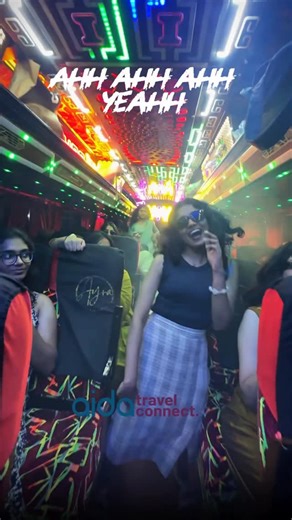 Aida Travel Connect & Tour Packages on Instagram: "Barbie Girl hits and the bus turns magical 💫 #collegetour #dancevibes #touroftheyear #barbiegirl #viralreels #reelsındia"
