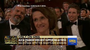 Oscars 2016: Backstage With Best Supporting Actress and Actor