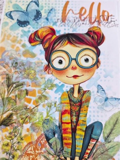 Carte bohème aux papillons 🦋 | Mixed Media ✨