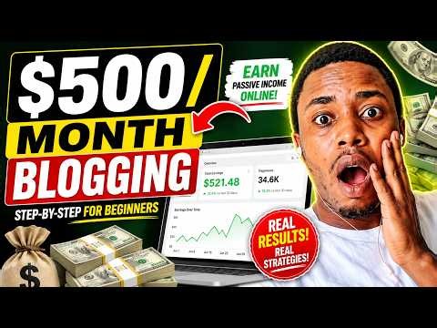 How To Make Money Blogging For Beginners $500/Month Blogging