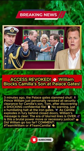 HUMILIATED AT THE GATE! ⚔️ Why William Revoked Tom Parker Bowles’ Access Forever!