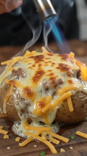 Making Cheesy Ground Beef Stuffed Potatoes 🥔🧀🥩 | Easy Family Dinner