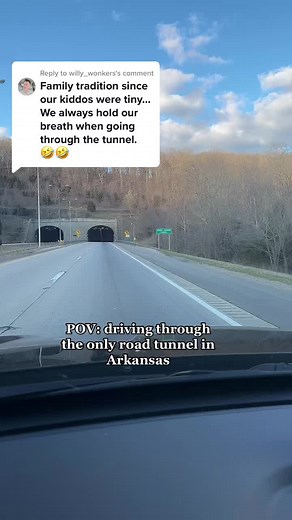 Driving Through the Bobby Hopper Tunnel in Arkansas