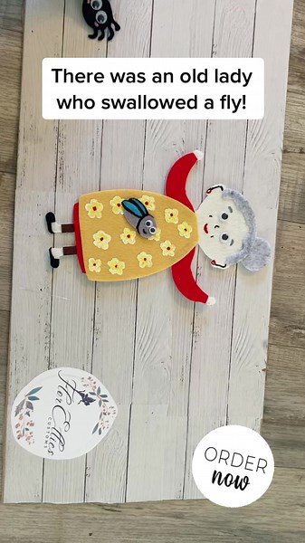 Old Lady Swallowed a Fly Felt Story Set