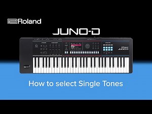 Roland JUNO-D - How to select Single Tones