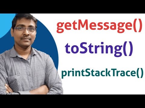 getMessage() || toString() || printStackTrce() || EXCEPTION HANDLING