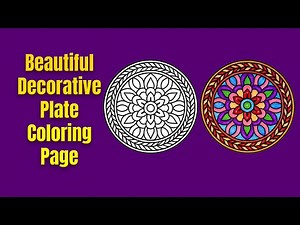 How To Color A Decorative Plate | Pottery Coloring Page | Colored By Osman ASMR Coloring | Decorativ
