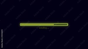 Loading stock motion animation, Computer Loading Progress Bar Moving Quickly, Loading bar animation isolated, installing bar
