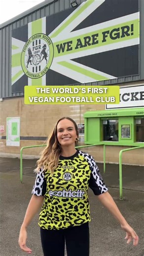 The world’s first vegan football club ⚽️🌱 ad Everything at Forest Green Rovers FC is vegan, from the match day burgers to the football kits - even the players eat vegan food, and it must be working because they’re top of the league and undefeated this season! 🏆 FIFA named them the greenest football club in the world and it’s really no surprise because they’re owned by Dale Vince, who also runs the world’s first vegan energy company, @ecotricity 💚 Forest Green are leading the way but if you wa