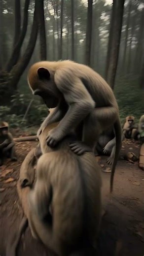 Life Before Humans | A Baby Primate Plays With an Adult’s Hair