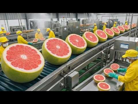 Inside a giant, state-of-the-art grapefruit factory: From fresh grapefruit to pink grapefruit juice