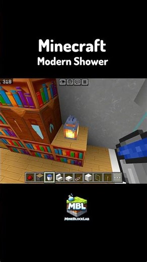 Minecraft shower with REAL water 😳 #minecraft #minecraftrealistic #minecraftbuilding #shorts #7x7