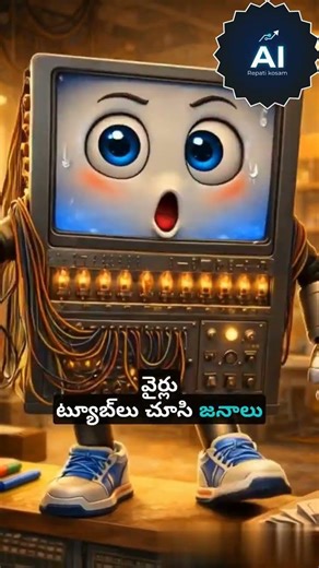 "మొదటి కంప్యూటర్ ఎలా ఉండేది? 😲 | Computer History Funny Cartoon Telugu"