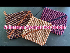 How to Crochet a Double Thick Magic Pot Holder using the Moss Stitch - Week 4 Crochet-along