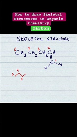 How to draw Skeletal Structures in Organic Chemistry. #chemistry #shorts