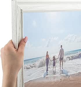 Amazon.com - ArtToFrames 8x12 Inch White Picture Frame, This 1.5" Custom Wood Poster Frame is Off White Stain on Solid Wood, for Your Art or Photos - Comes with Regular Glass, WOM0066-78238-YWHT-8x12