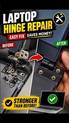 Broken Laptop Hinge fix with soldering iron | Easy Fix That Saves Money! 💻 #Shorts