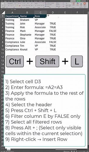Excel Shorts – Easily Create Grouped Sections (Separate Column Headers)