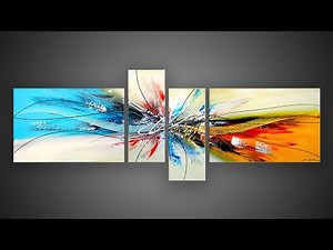 ABSTRACT PAINTING demo with Acrylic Paint | Avia