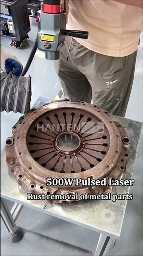 Heavy-Duty Rust Removal: HANTENCNC 500W Pulsed Laser Cleaner 🔩