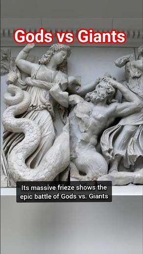 The Pergamon Altar: Ancient Greece’s Lost Wonder! 🏛️ #history #sculpture