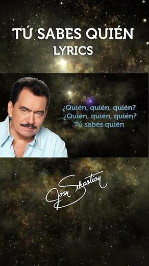 Tú sabes quién - JOAN SEBASTIAN (Lyric promo)